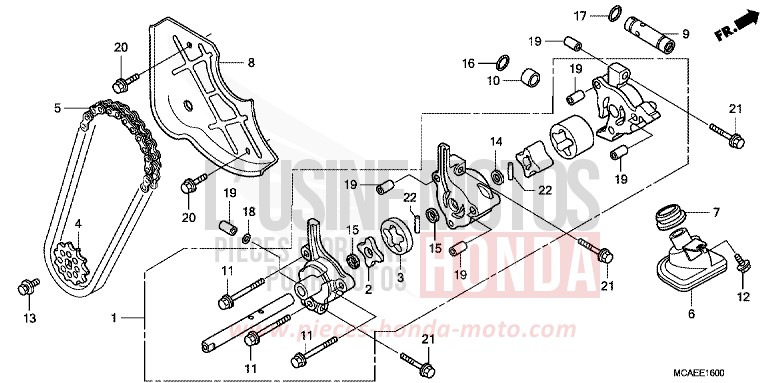 POMPE A HUILE de Gold Wing PEARL GLARE WHITE (NHB53) de 2015